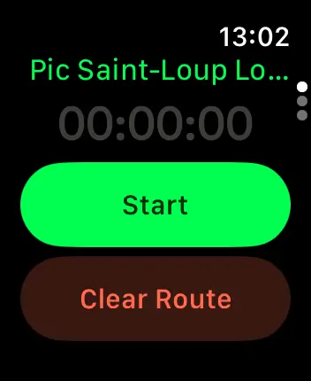 WatchOS user interface for the AllTrails application