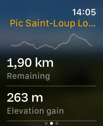 WatchOS user interface for the AllTrails application