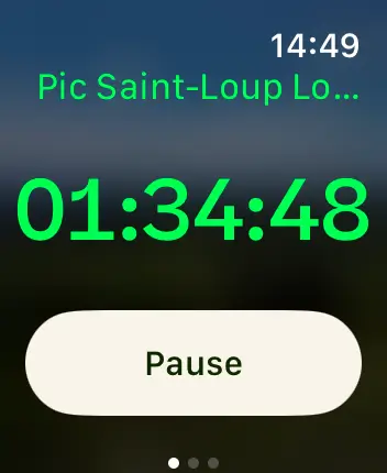 WatchOS user interface for the AllTrails application
