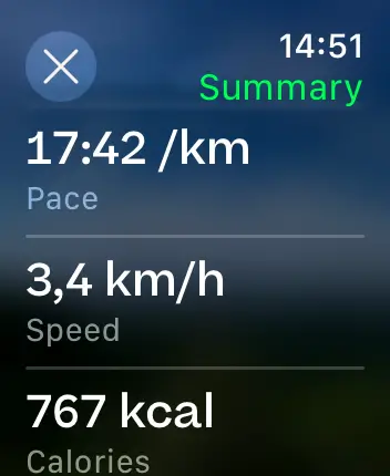WatchOS user interface for the AllTrails application