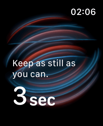 WatchOS user interface for the Apple Blood Oxygen application