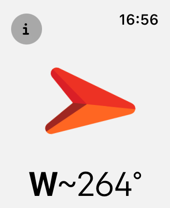 WatchOS user interface for the Apple Compass application