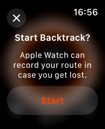 WatchOS user interface for the Apple Compass application