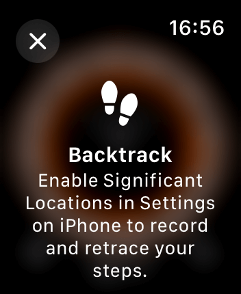 WatchOS user interface for the Apple Compass application