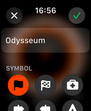 WatchOS user interface for the Apple Compass application