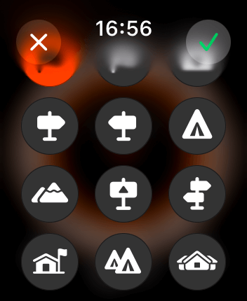 WatchOS user interface for the Apple Compass application