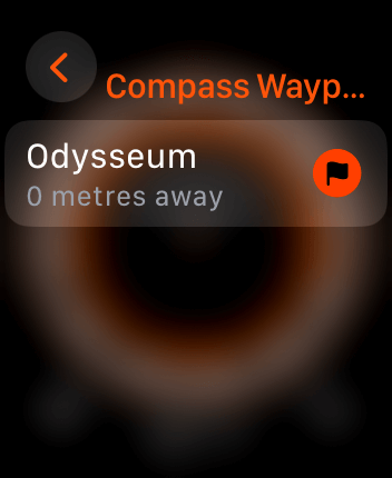 WatchOS user interface for the Apple Compass application