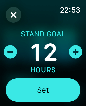 WatchOS user interface for the Apple Fitness application