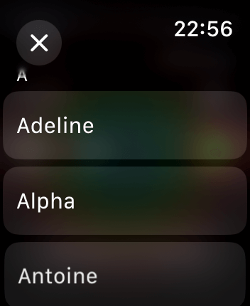 WatchOS user interface for the Apple Fitness application