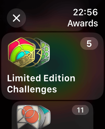 WatchOS user interface for the Apple Fitness application