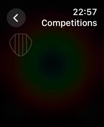 WatchOS user interface for the Apple Fitness application