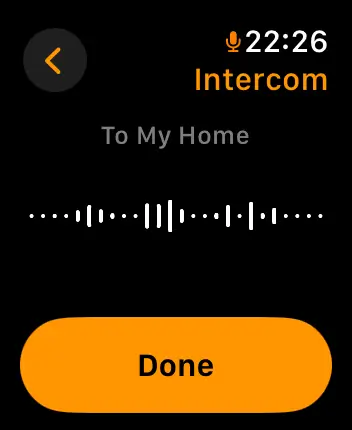 WatchOS user interface for the Apple Home application