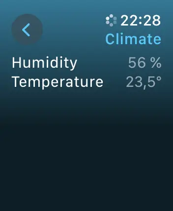 WatchOS user interface for the Apple Home application