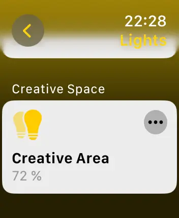 WatchOS user interface for the Apple Home application