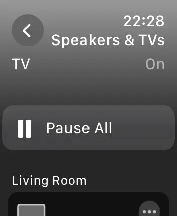 WatchOS user interface for the Apple Home application