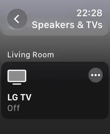 WatchOS user interface for the Apple Home application