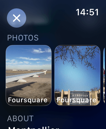 WatchOS user interface for the Apple Maps application