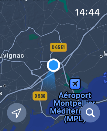 WatchOS user interface for the Apple Maps application