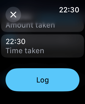 WatchOS user interface for the Apple Medications application