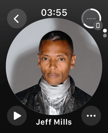 WatchOS user interface for the Apple Music application