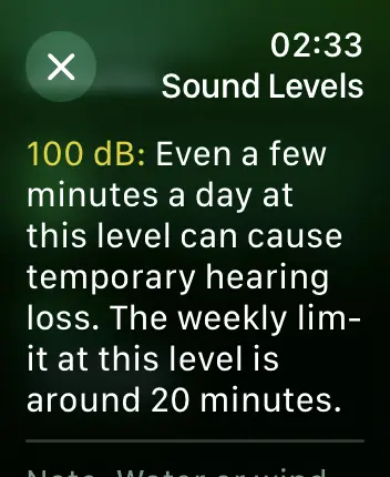 WatchOS user interface for the Apple Noise application