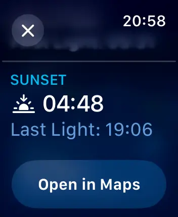 WatchOS user interface for the Apple Tides application