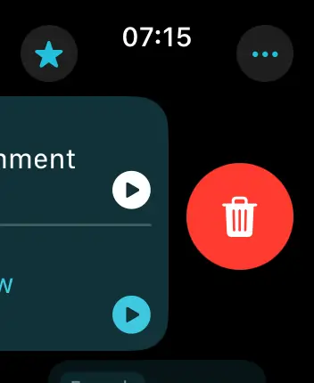 WatchOS user interface for the Apple Translate application