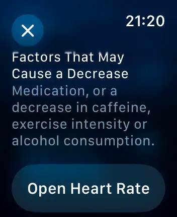 WatchOS user interface for the Apple Vitals application