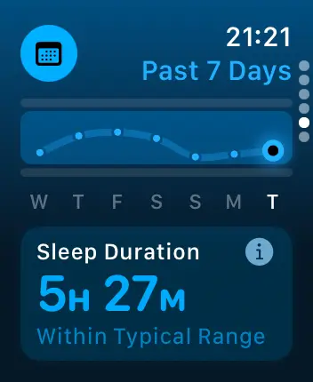 WatchOS user interface for the Apple Vitals application