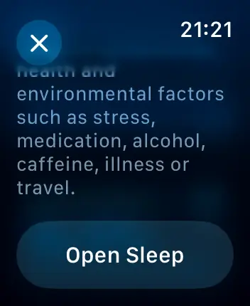 WatchOS user interface for the Apple Vitals application