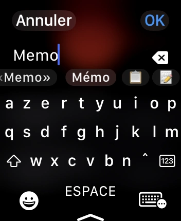 WatchOS user interface for the Apple Voice Memos application