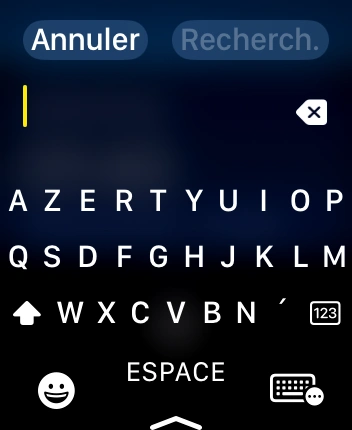 WatchOS user interface for the Apple World Clock application