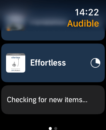 WatchOS user interface for the Audible application