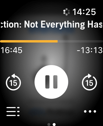 WatchOS user interface for the Audible application