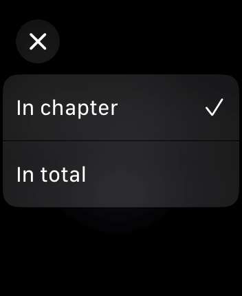 WatchOS user interface for the Audible application