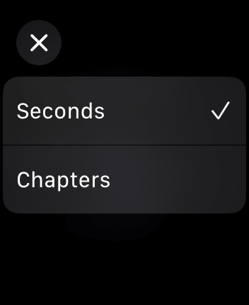 WatchOS user interface for the Audible application