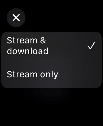 WatchOS user interface for the Audible application