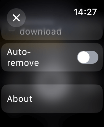 WatchOS user interface for the Audible application