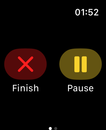 WatchOS user interface for the Calm application