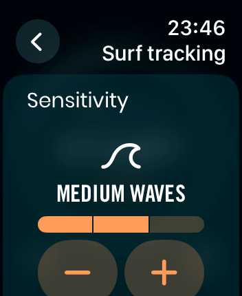 WatchOS user interface for the Dawn Patrol application