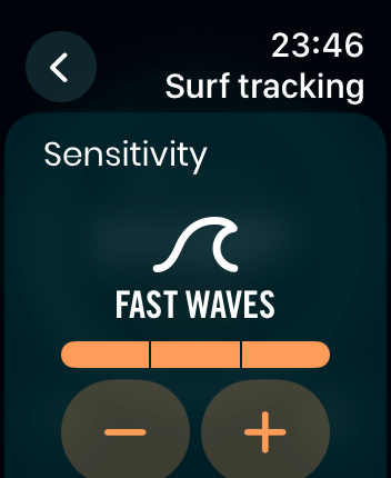 WatchOS user interface for the Dawn Patrol application
