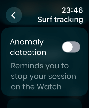 WatchOS user interface for the Dawn Patrol application