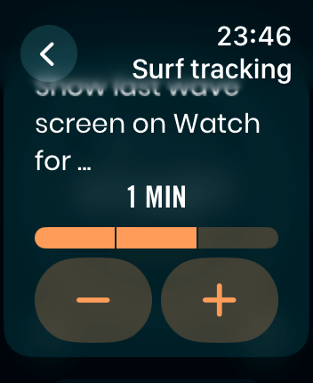 WatchOS user interface for the Dawn Patrol application