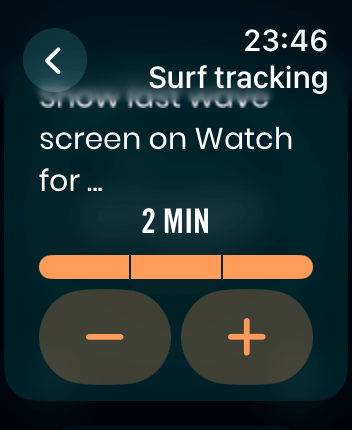 WatchOS user interface for the Dawn Patrol application