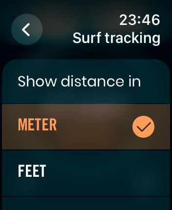 WatchOS user interface for the Dawn Patrol application