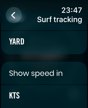 WatchOS user interface for the Dawn Patrol application