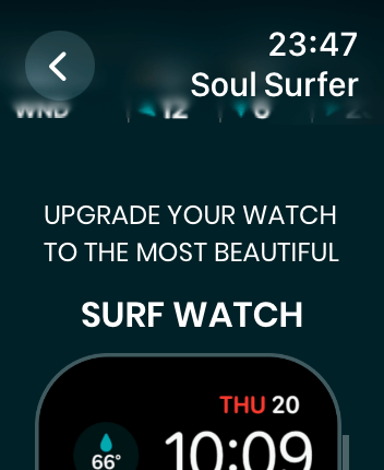 WatchOS user interface for the Dawn Patrol application