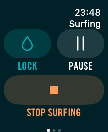 WatchOS user interface for the Dawn Patrol application