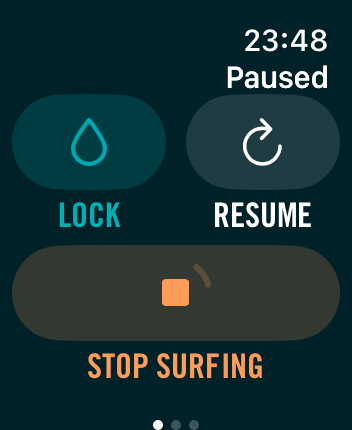 WatchOS user interface for the Dawn Patrol application