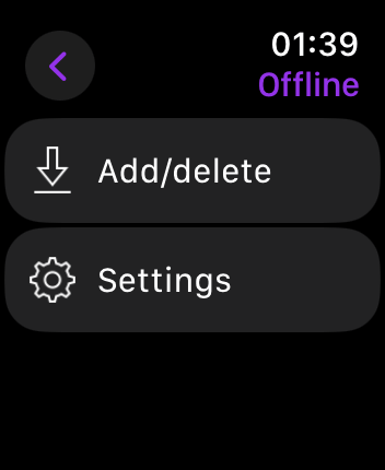 WatchOS user interface for the Deezer application